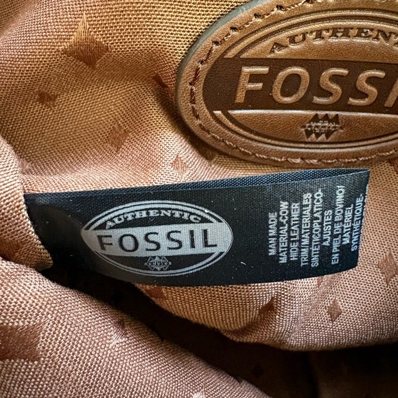 Fossil Explorer Woven Triple Zip Hipster Crossbody Iridescent Blue Leather Trim - Picture 10 of 11